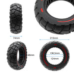 Rueda maciza 9x3-5,5 línea roja-negra [Amitor]