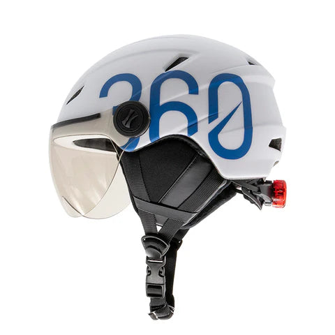 CASCO GLOOB Urban blanco - azul orejeras extraibles