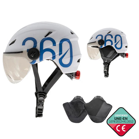CASCO GLOOB Urban blanco - azul orejeras extraibles