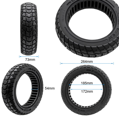 70/60-7.5 Rueda maciza negro