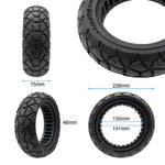 Rueda maciza 10x3,0/255x80 (80/65-6) negra