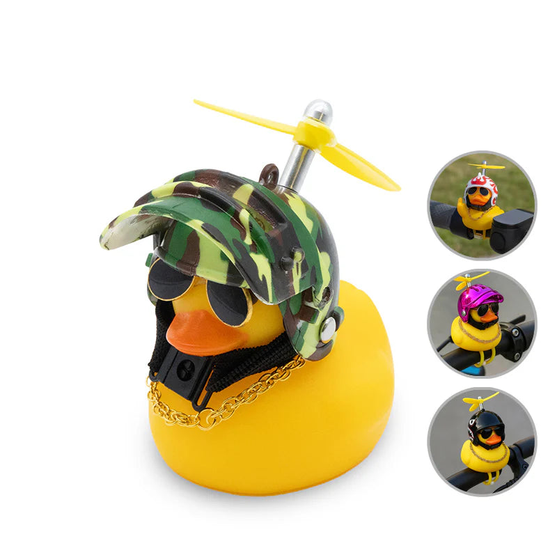 Pato casco hélice militar
