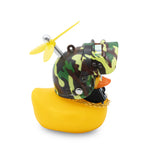 Pato casco hélice militar