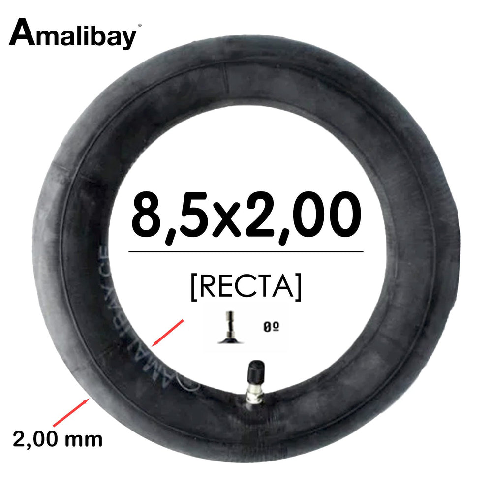 Cámara de aire 8,5x2 (válvula recta) Reforzada 120 gramos [Amalibay]