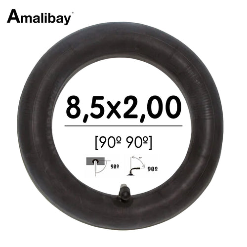 Cámara de aire 8,5x2 (50/134) (válvula 90º 90º) - Premium [Amalibay]