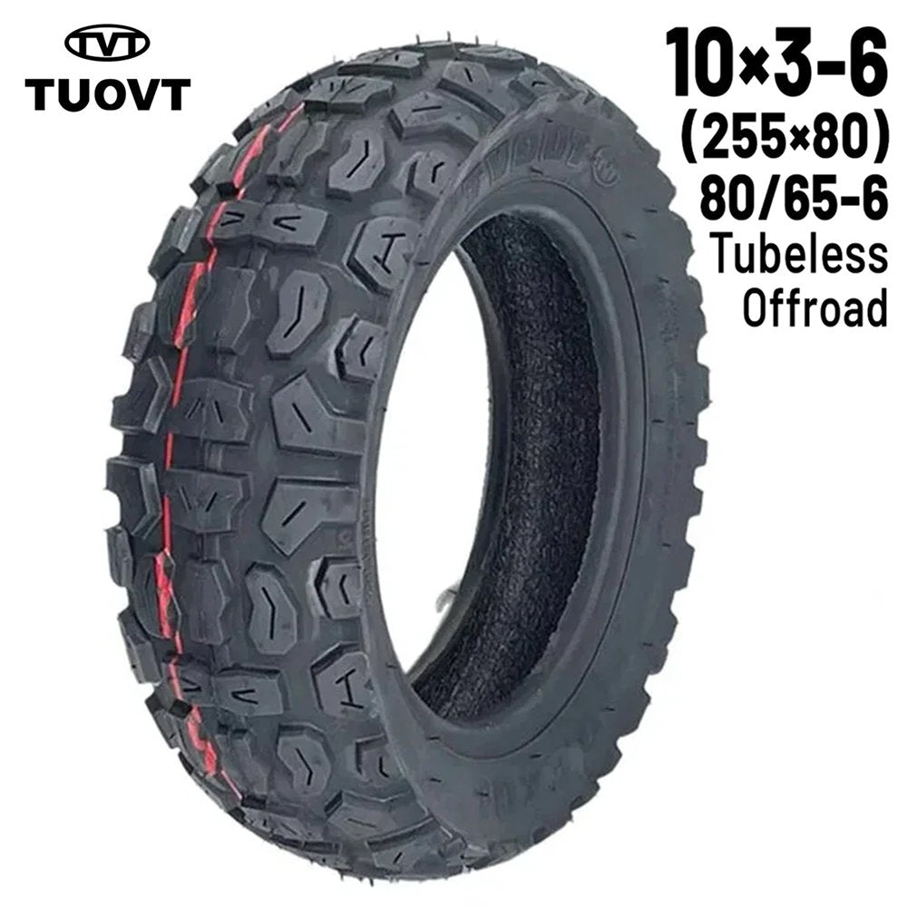 Rueda Cubierta offroad 10x3-6 (255x80) 80/65-6 Tubeless [Tuovt]