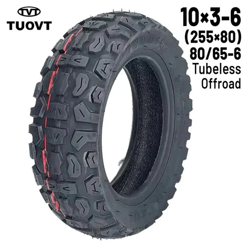 Neumático rueda cubierta offroad 10x3-6 (255x80) 80/65-6 Tubeless [Tuovt]