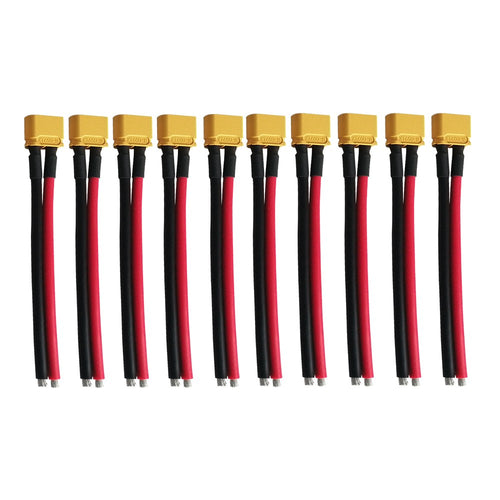 Tomas XT60 macho cable 10 cm x10 uds