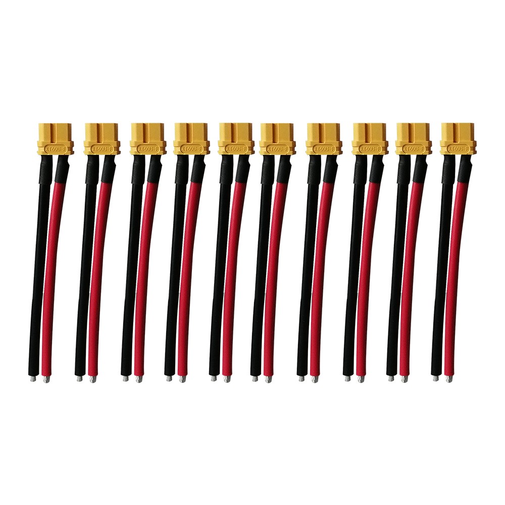 Tomas XT60 hembra con cable 10cm X10 uds