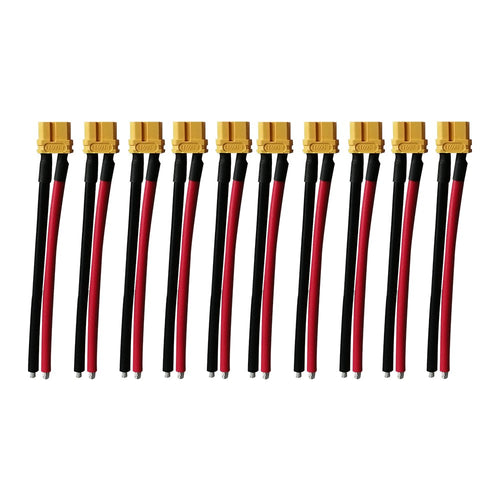 Tomas XT60 hembra con cable 10cm X10 uds
