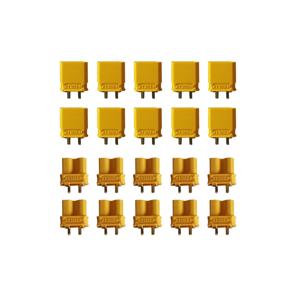 Conectores XT30 Macho y Hembra x20 uds