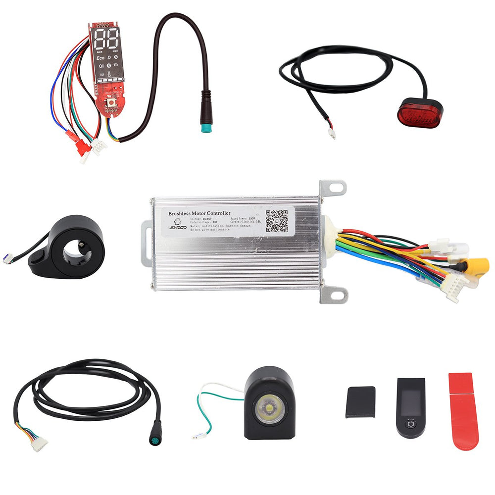 Kit electrónico genérico 36V - APP (Display + Controladora + Cableado + Acelerador + Luces Delanteras y Traseras) [Suniik]