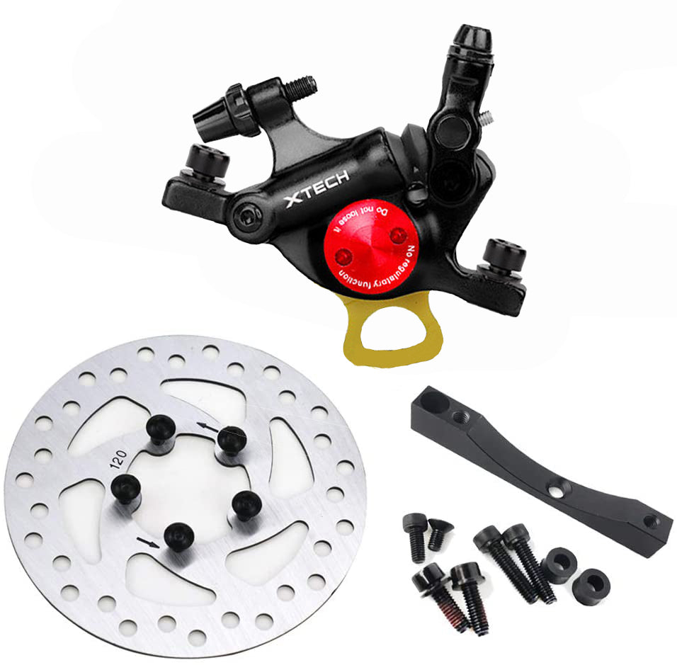 (BB) KIT PINZA XTECH + SOPORTE NEGRO+ DISCO 120MM