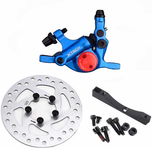 Kit pinza Xtech azul + soporte negro + disco 120mm (BLUE-B)