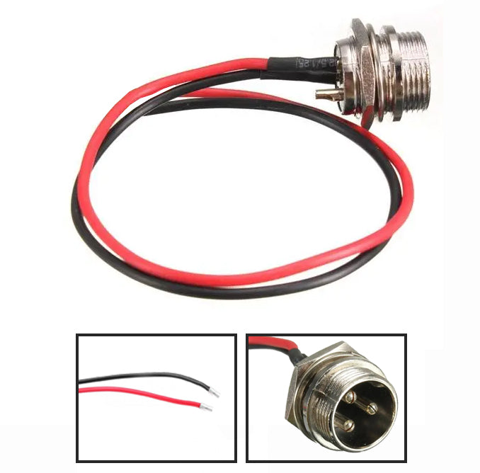 CONECTOR TOMA DE CARGA 3 PINES SKATEFLASH Z-WHEEL SCOOTER