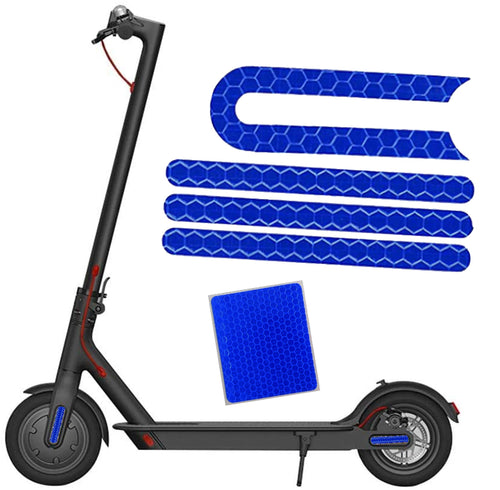 Adhesivos embellecedores tapas reflectantes Xiaomi M365 y Pro (Azul)