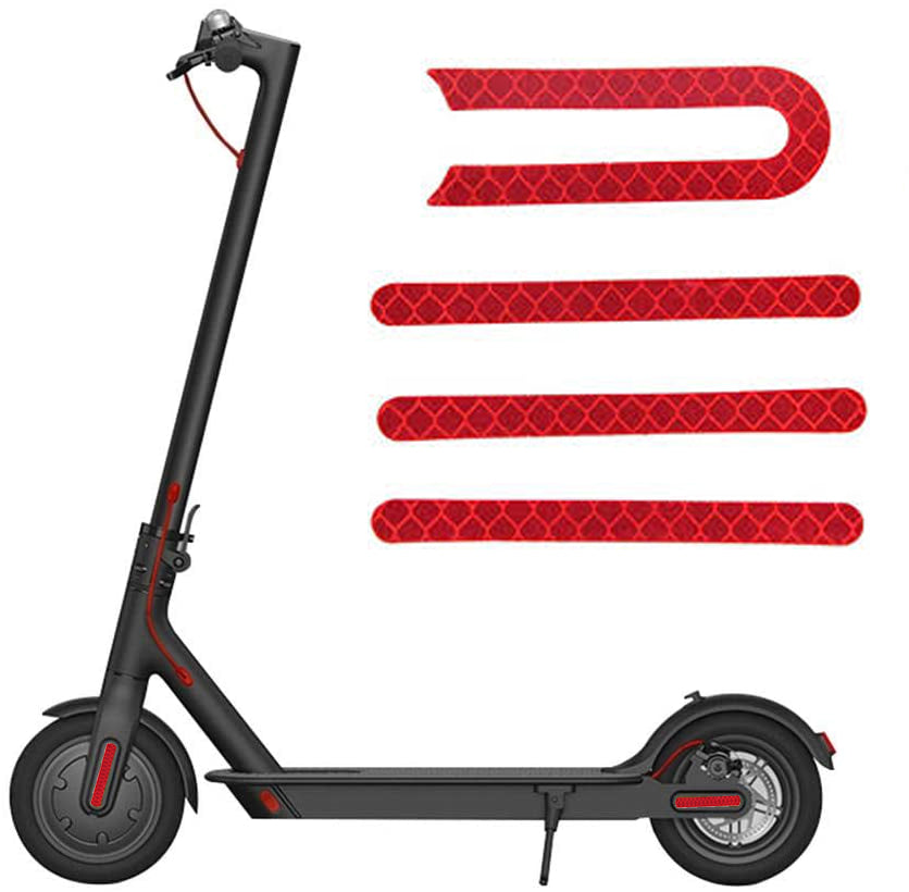(ROJO) ADHESIVOS EMBELLECEDORES TAPAS REFLECTANTES XIAOMI M365 Y PRO