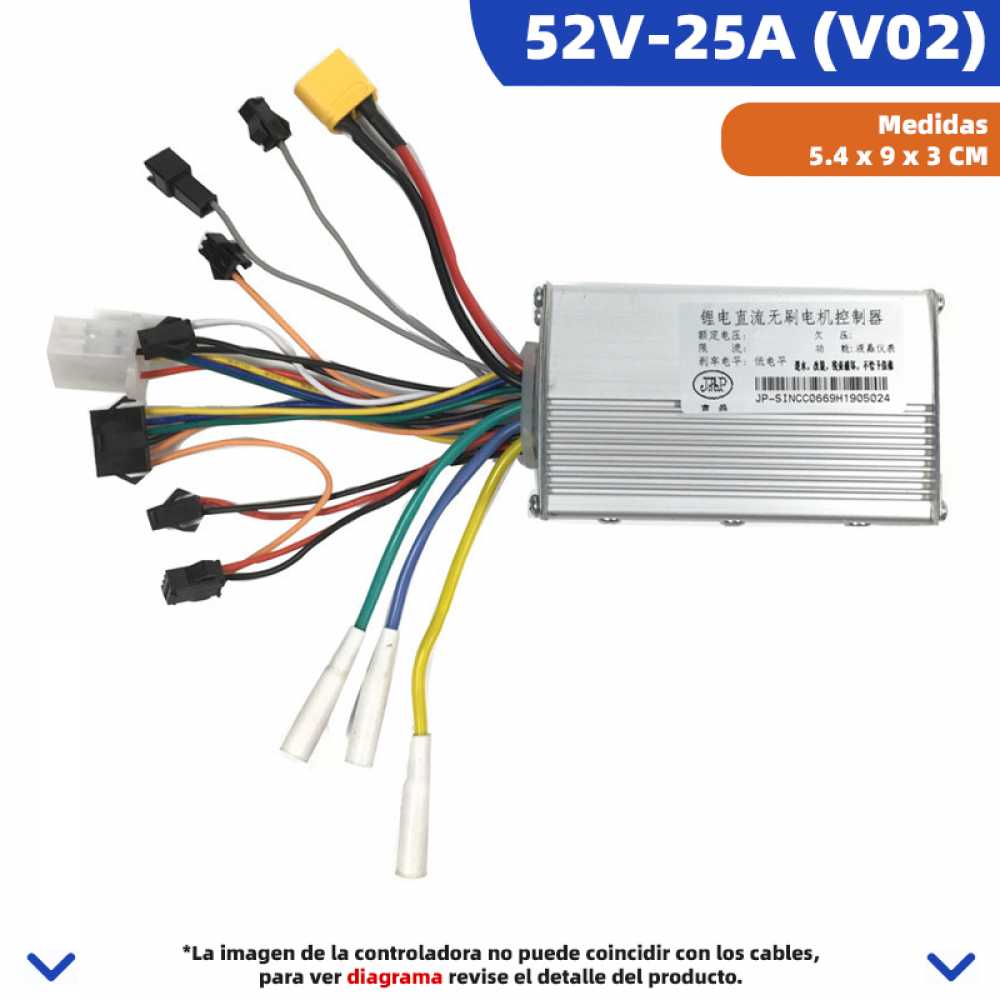 (52V-25A / V02)CONTROLADORA JP PATINETE ELECTRICO CON SENSOR HALL