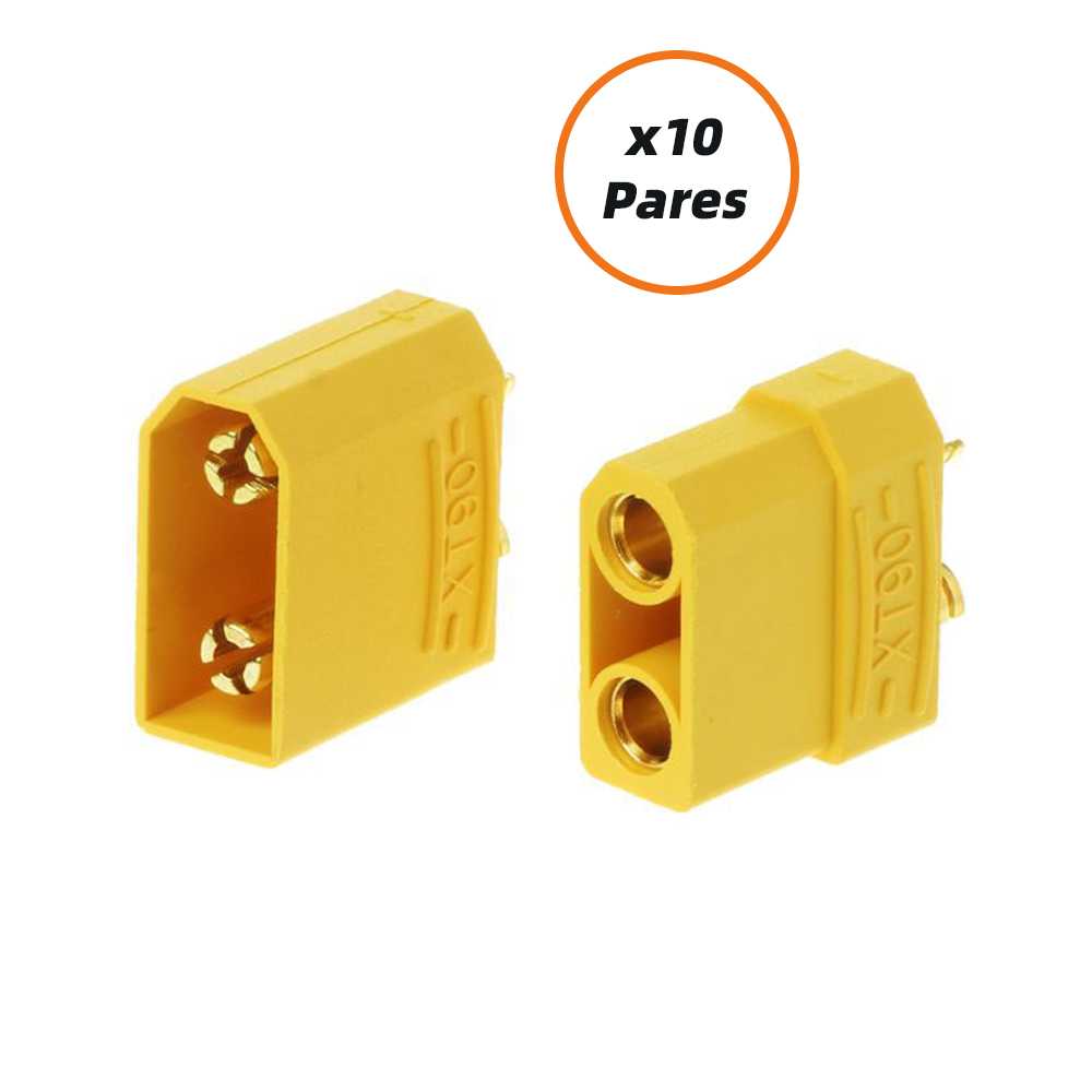 (XT-90) CONECTOR PACK 10 PARES PARA BATERIA