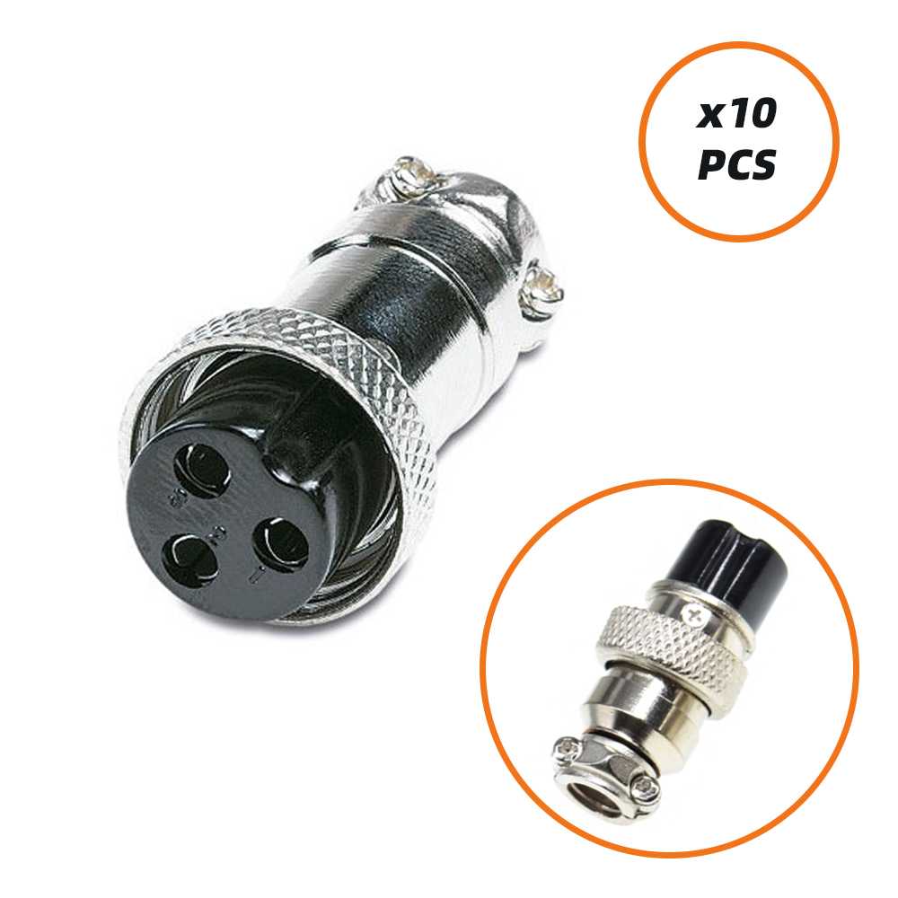 (GX-16 H) PACK DE CONECTORES GX-16 HEMBRA 10 PCS PARA MOTOR-BATERIA