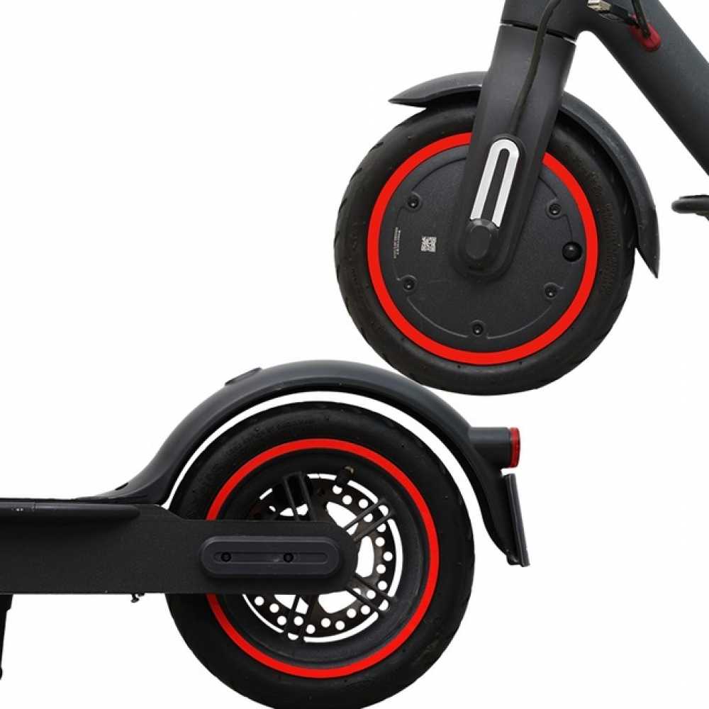 (ROJO) PEGATINA RUEDA/LLANTA PARA PATINETE ELÉCTRICO