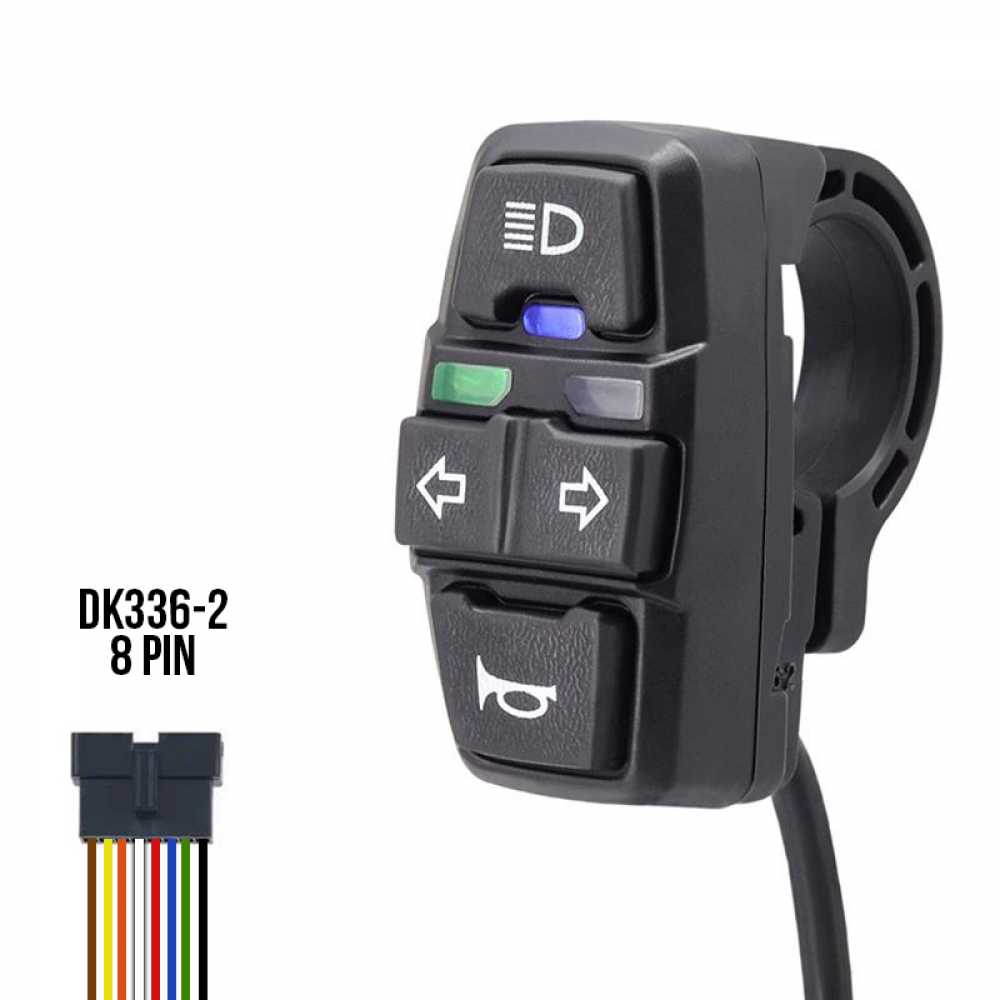 (DK336-2)BOTONERA IMPERMEABLE 4 BOTONES INTERMITENTES, BOCINA Y CLAXON