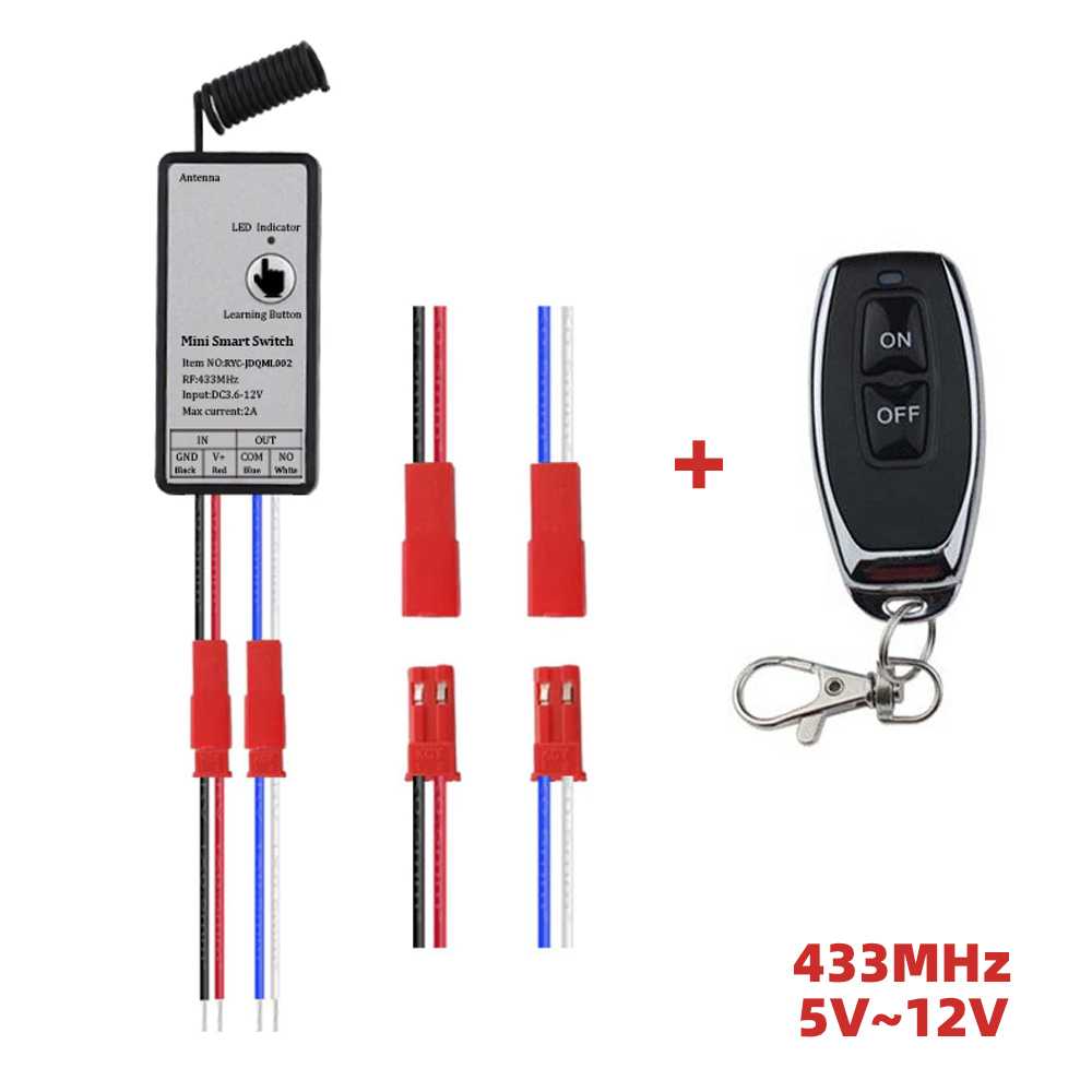 KIT RELÉ LIMITADOR DE VELOCIDAD 3.6~12V - 433MHZ