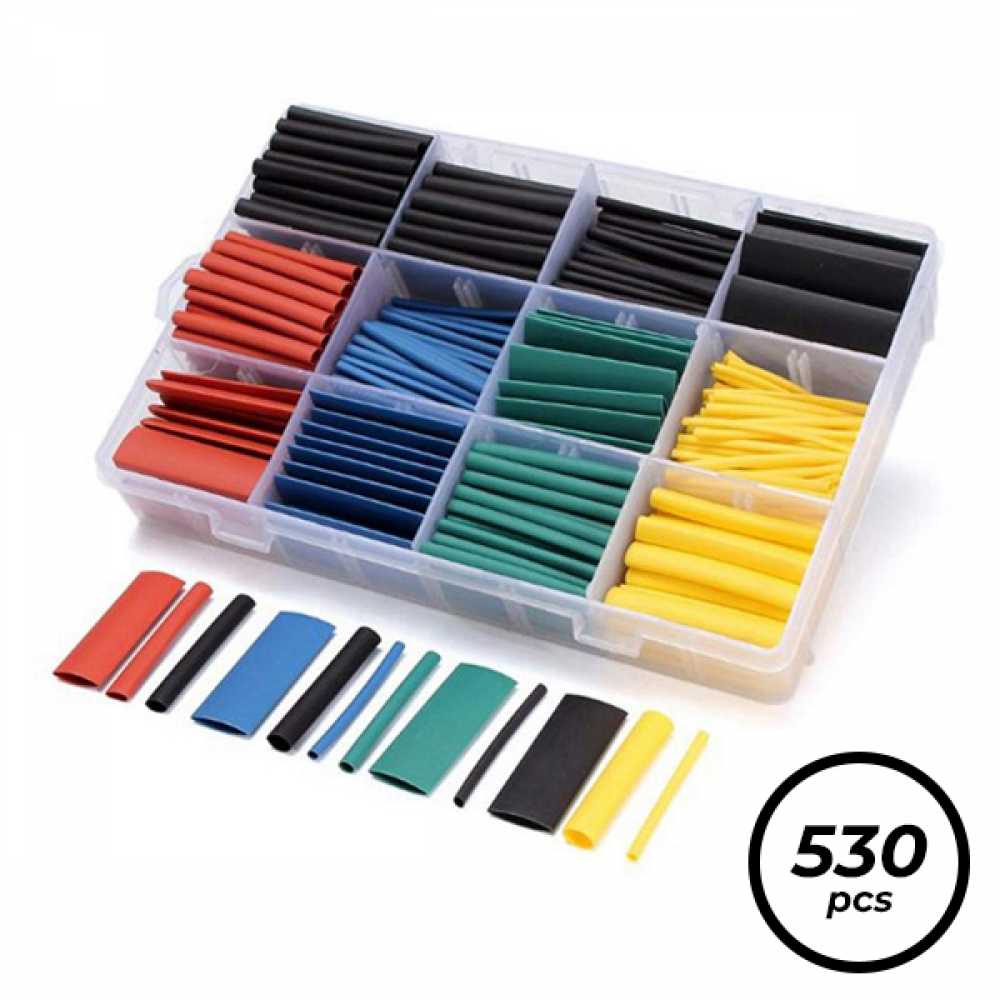 530 UNIDS/SET DE TUBO TERMORETRÁCTIL AISLAMIENTO TUBO RETRÁCTIL - COLO