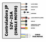 JP CONTROLLER KIT + DISPLAY + SKATEFLASH ANSCHLUSSKABEL 52V-25A OHNE HAL SENSOR 
