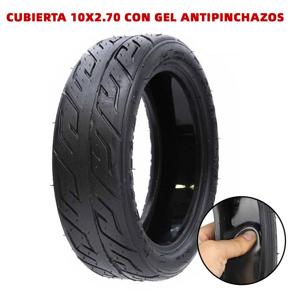 Cubierta 10x2.70-6.5 CHAOYANG Con gel antipinchazos para Scooter Eléct
