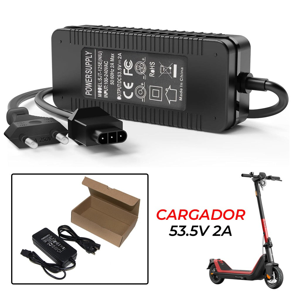 Cargador 53.5V-2A Compatible con NIU KQi3/KQi3 Pro/KQi3 Max/KQi2/KQi2 