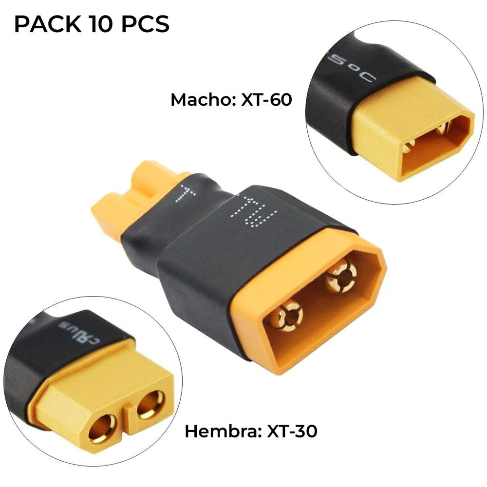 Adaptador XT-30 Hembra a XT-60 Macho