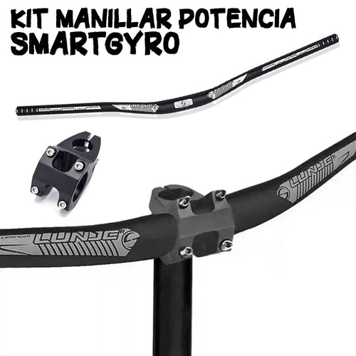 Kit Potencia manillar de Bici para Smartgyro Negro