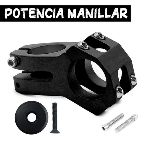 Potencia Manillar Negro con Tapa