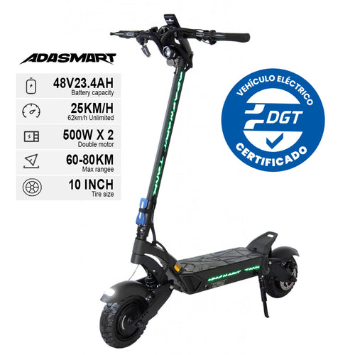 Trottinette Smartgyro Raptor certifiée DGT
