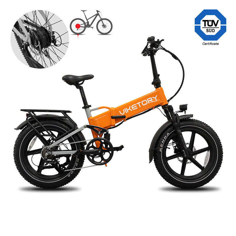 BRAVE ebike FATBIKE Plegable Naranja/Gris