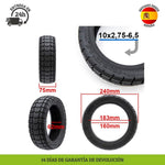 Neumático tubeless 10 X 2,75 - 6,5