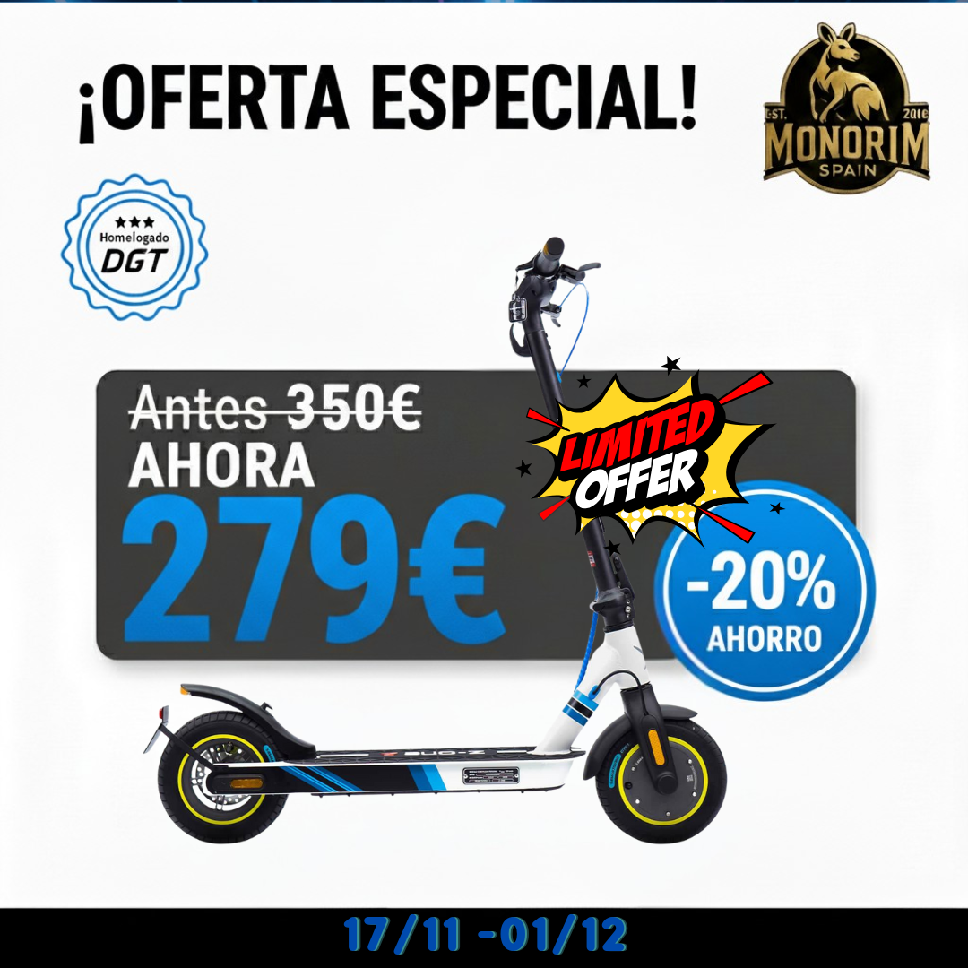 (OFERTA 17-11 al 1-12) Patinete eléctrico smartGyro Z-One Blue Certificado DGT