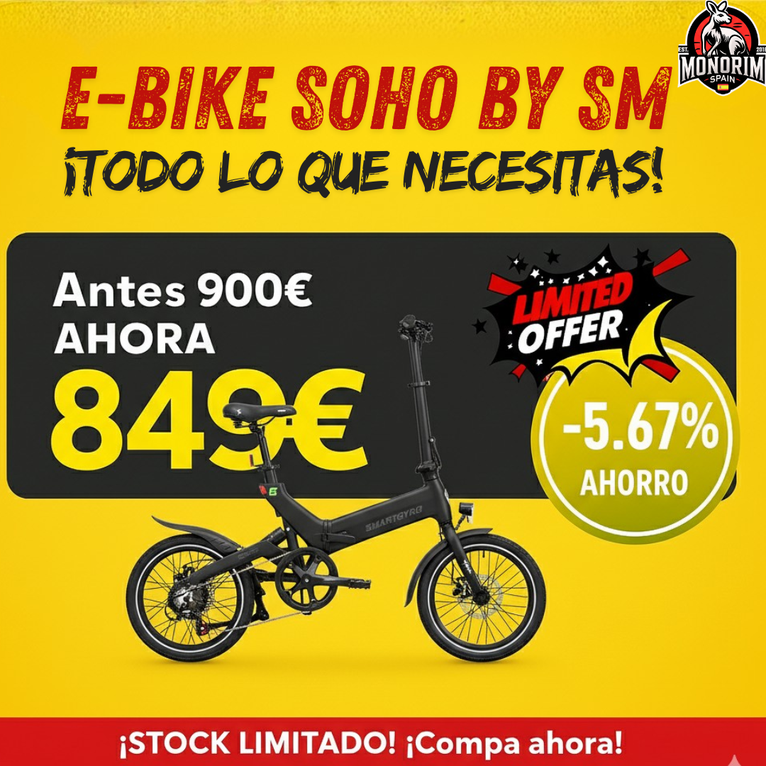 OOERTA 17/11-1/12) BICICLETA ELÉCTRICA EBIKE SMARTGYRO SOHO 16