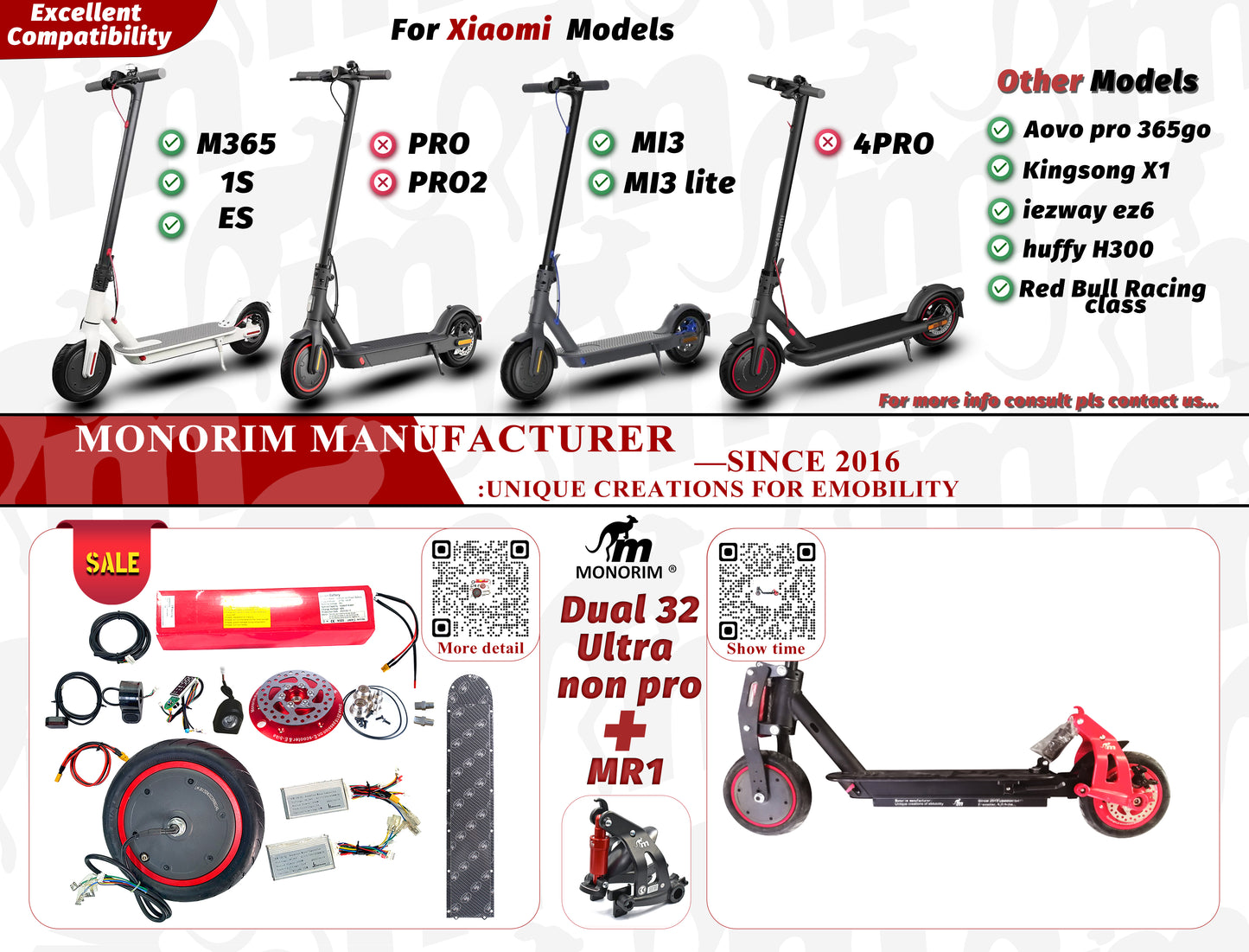 KIT ÉLECTRONIQUE 48V COMPLET AVEC APPLICATION MINIROBOT POUR XIAOMI STANDARD ET PRO