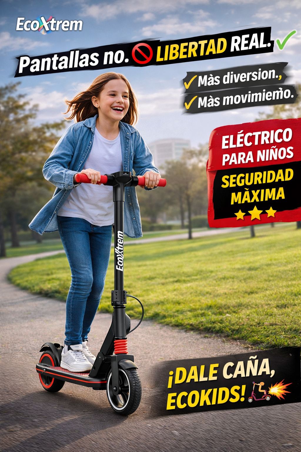 Patinete eléctrico infantil Eclipse seguro y potente