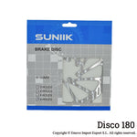 Disco de freno rayado 6 agujeros 180mm