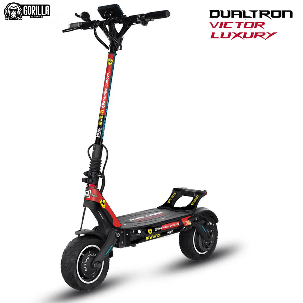 Autocollants Redbull X KTM pour Xiaomi (noir) – KIT COMPLET (26 autocollants) + BASE PRO/PRO2