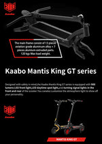 KAABO Mantis King GT Elektroroller - 1100W*2 60V24AH