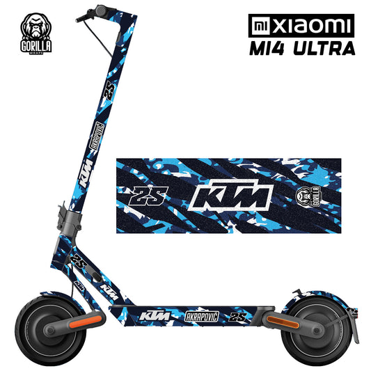 Autocollants Redbull X KTM pour Xiaomi (noir) – KIT COMPLET (26 autocollants) + BASE PRO/PRO2