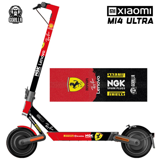 Autocollants Redbull X KTM pour Xiaomi (noir) – KIT COMPLET (26 autocollants) + BASE PRO/PRO2