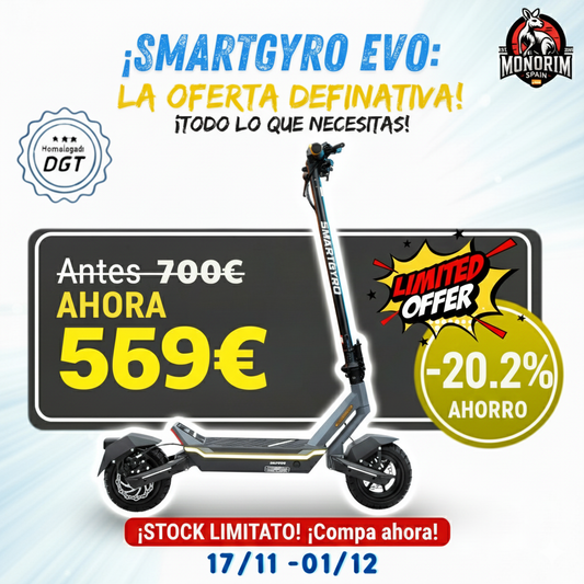 (OFERTA 17-11 al 1-12) Patinete eléctrico smartGyro Rockway EVO