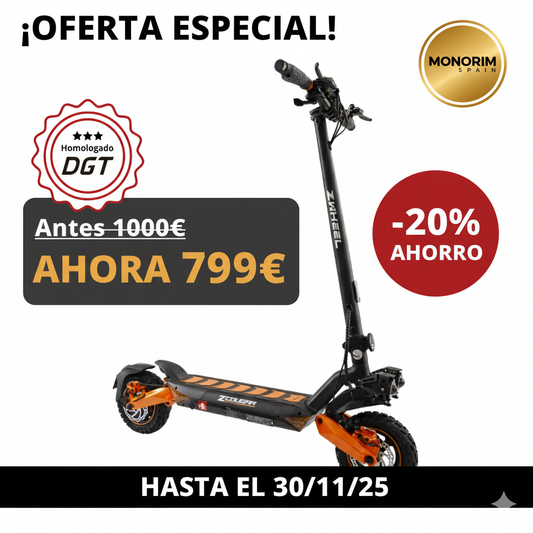 (OFERTA)hasta el día 30/11/2025 Patinete Zwheel ZCougar Plus Homologado DGT