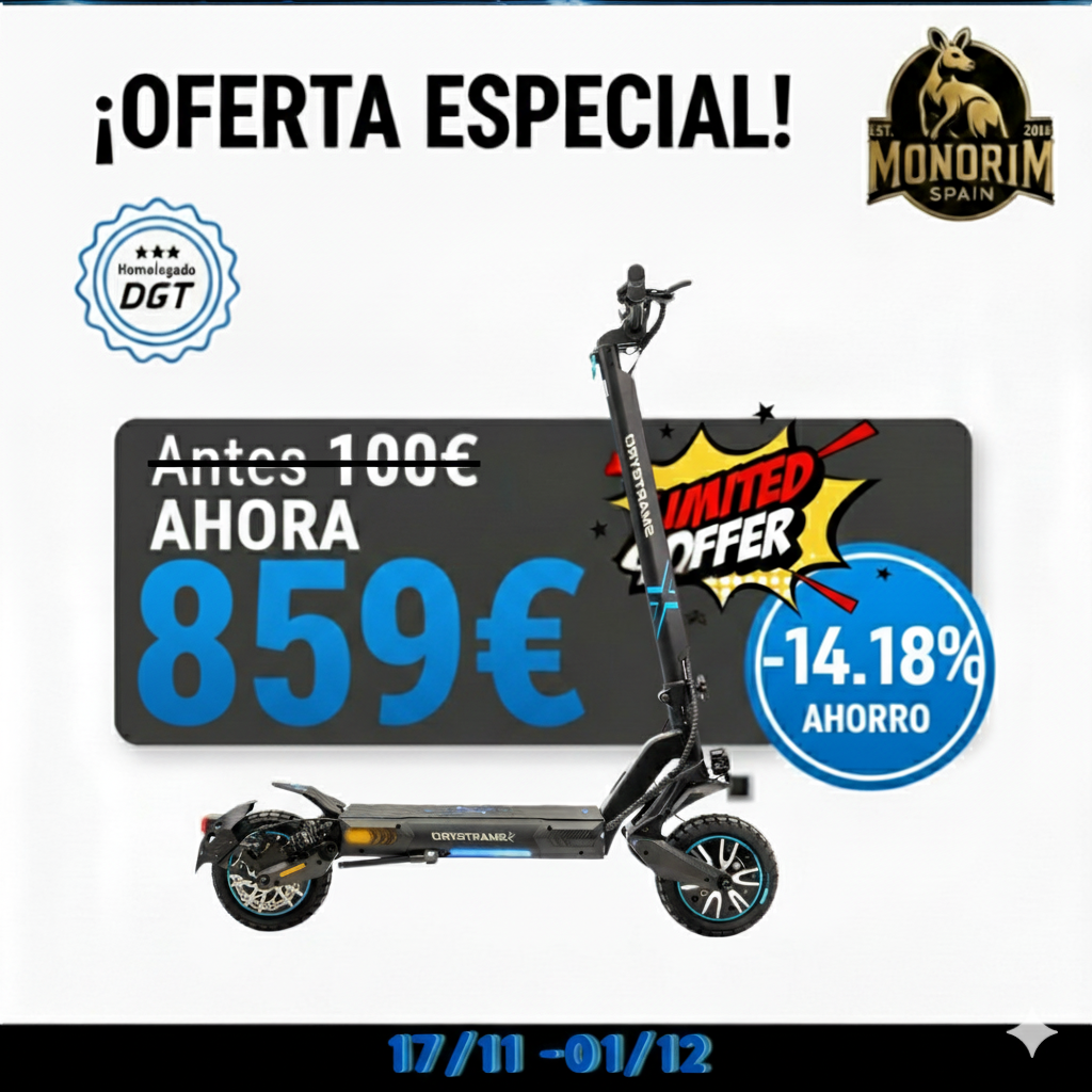 (OFERTA 17-11 al 1-12)Patinete eléctrico smartGyro CROSSOVER DUAL MAX 2 y LR Certificado