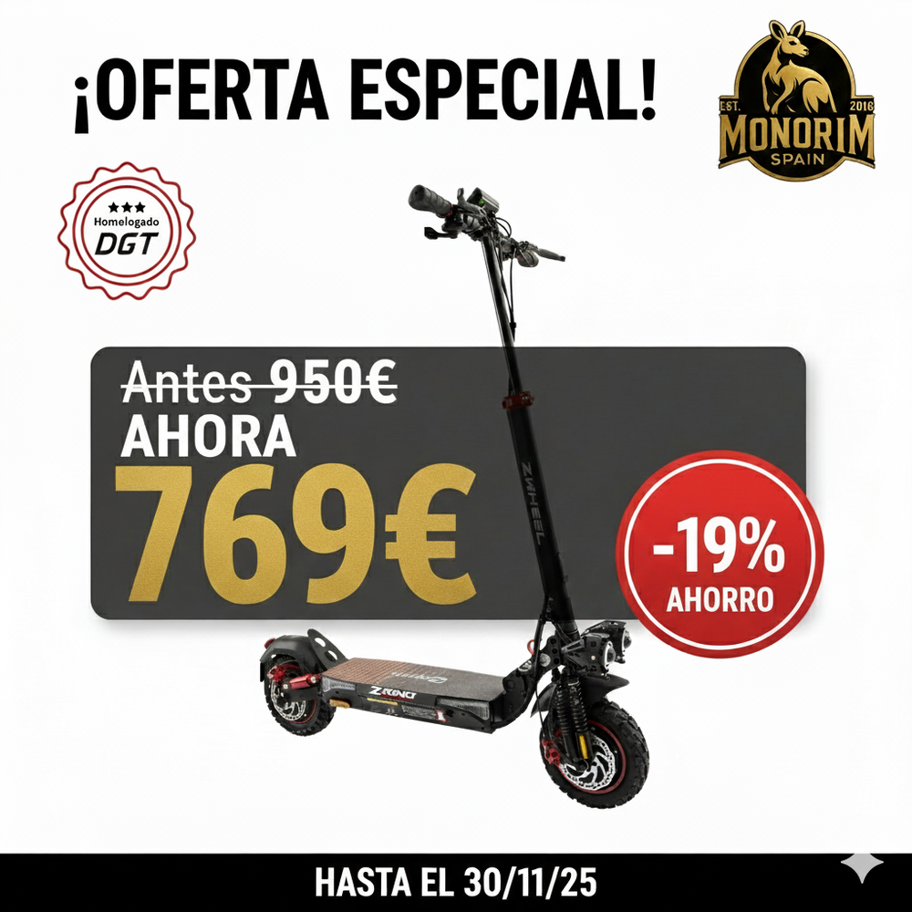 Patinete ZWHEEL ZRino DUO MAX Homologado DGT(OFERTA 31-12-25)